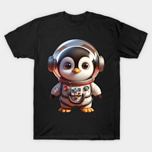 Astronaut Penguin – Cosmic Explorer Sticker T-Shirt